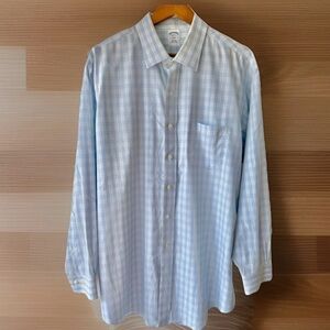Brooks Brothers Dress Shirt Mens 18 4/5 Button Down Slim Fit Non Iron Cotton